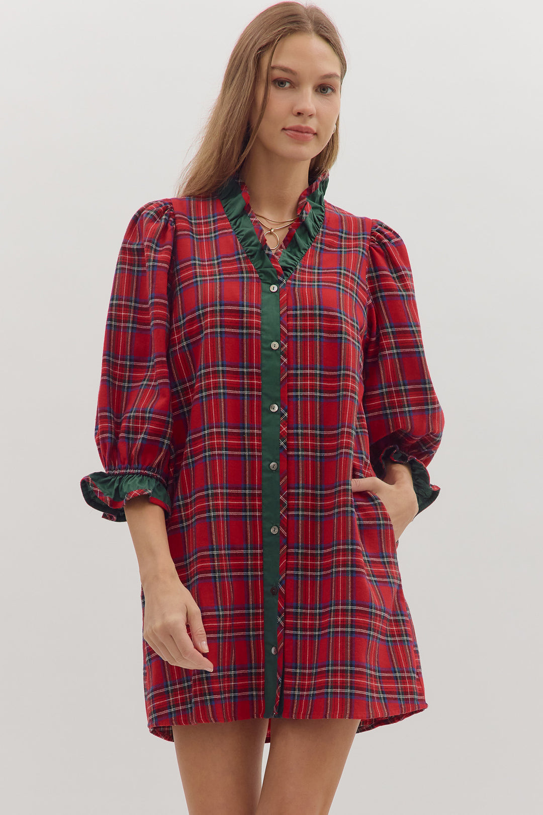 Ellie - Holy Plaid Mini Dress Antigone's Ellie - Holy Plaid Mini Dress Antigone's