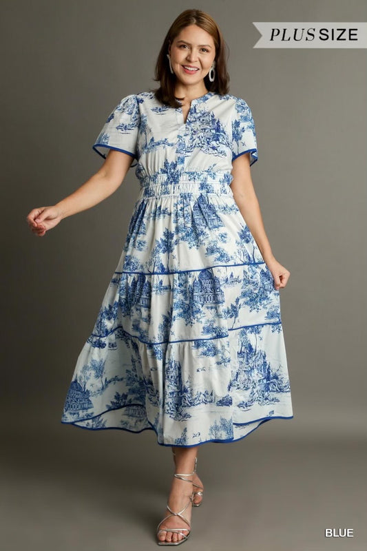 Blue Toile Enchantment Dress