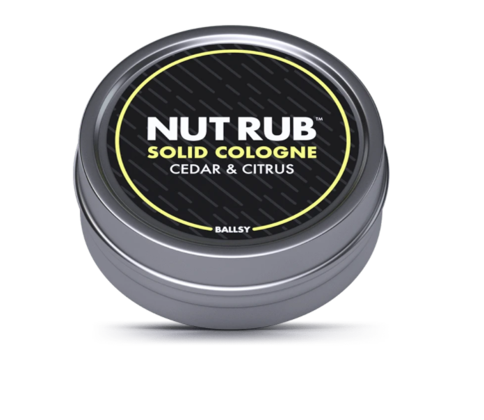 Ballsy Nut Rub Solid Cologne- Cedar & Citrus