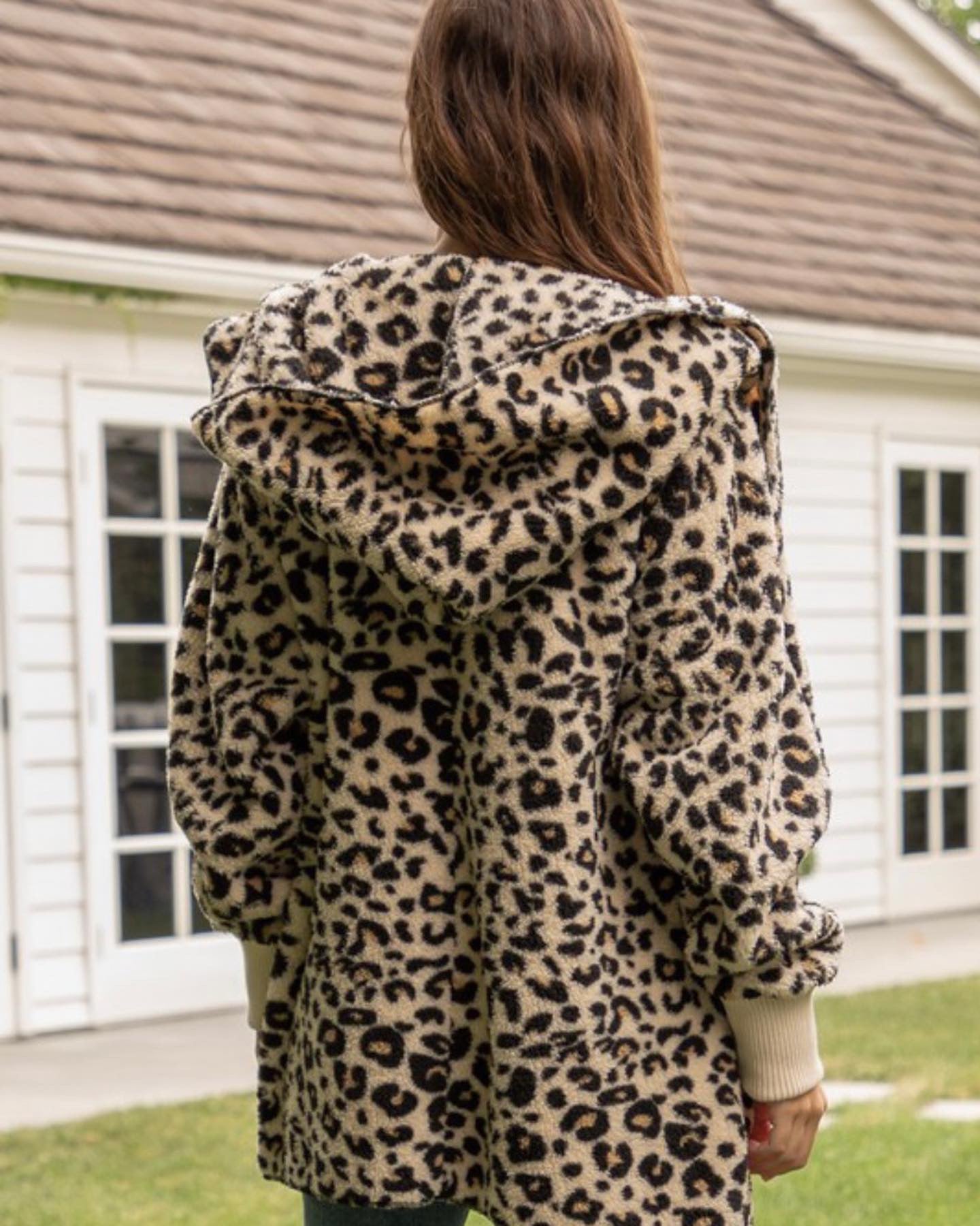 Leopard hooded jacket one size